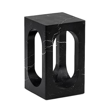 Imagem de Mesa de canto quadrada pequena moderna para espaços estreitos e pequenos, sofá de 2 andares ao lado da mesa, mesa lateral moderna de canto para sofá mesa de cabeceira para sala de estar quarto simples