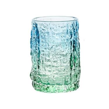 Imagem de Copos de beber gradiente, copos de água sem haste de grão de árvore colorida para bar caseiro, suco de leite, cerveja de vinho (pequena)