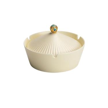 Imagem de Cinzeiro de cerâmica moderno em forma de chapéu com tampas para decoração, interior e exterior, cinzeiro para decoração de escritório em casa, decoração de casa