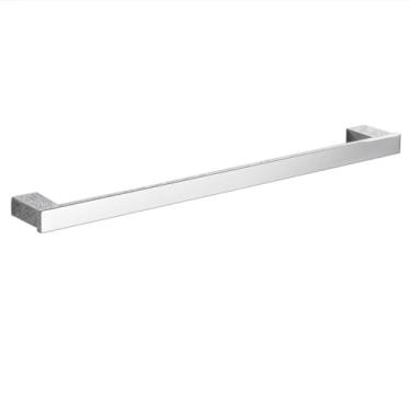 Imagem de Conjunto de ferragens de banheiro cromado gancho para toalheiro toalheiro torre bar prateleira suporte de papel de seda acessórios de banheiro suporte de parede, barra de toalha única