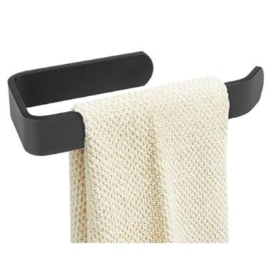 Imagem de Suporte para toalha de banheiro, autoadesivo, fácil de instalar, suporte de plástico para toalhas, 33 cm.