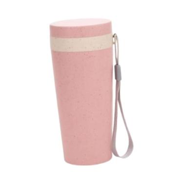 Imagem de Fxzqgnh Garrafa de água Portátil de 300ml, à Prova de Vazamentos, Elegante, Reutilizável, Ideal para Café E água, Caneca Térmica para Casa, Escritório E, Rosa, Tamanho real