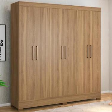 Imagem de Guarda Roupa Casal 06 Portas Pratico Amendola Touch - DEMÓBILE