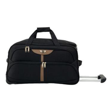 Imagem de Mala Viagem Sacola Santino Panay NDS502 Rodinhas Bordo ANAC, Preto