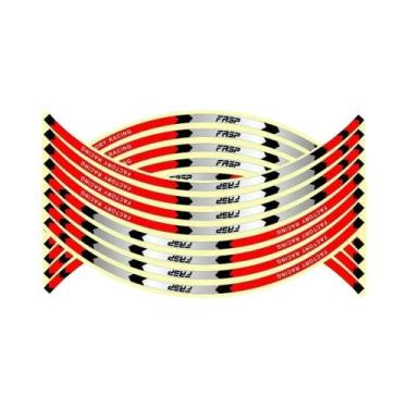 Imagem de Adesivos Refletivos Para Rodas De Moto De 17 E 18 Polegadas, Fita De A