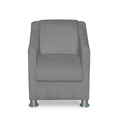 Imagem de Mini Poltrona Cadeira Infantil Tilla De Criança Suede Cinza Claro