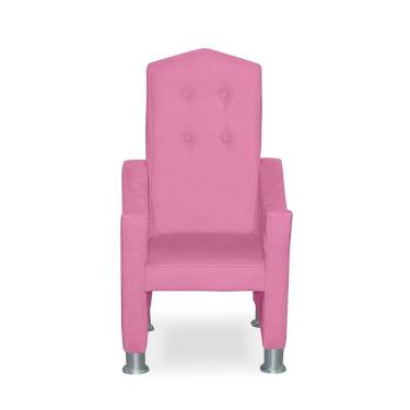 Imagem de Mini Cadeira Poltrona Infantil Troninho Decorativa Suede Rose