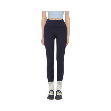Imagem de Calças De Yoga De Veludo plus Size De Cintura Alta Para Inverno, Leggi
