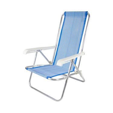 Imagem de Cadeira de Praia Reclinável em Alumínio Estampas Sortidas Bel
