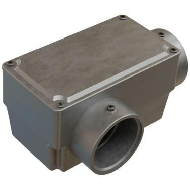 Imagem de Caixa de Derivação Fixa Conduletzel Sem Pintura Tipo Lr de 1.1-2 com Tampa E012060065 Wetzel Cai