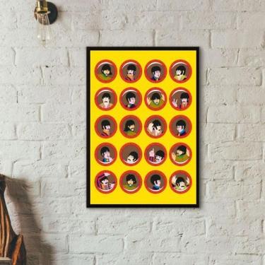 Imagem de Quadro Janelas Yellow Submarine - Beatles 24X18Cm - Vidro
