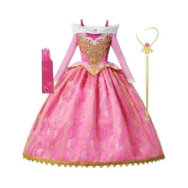 Imagem de Fantasia De Princesa Aurora Da Bela Adormecida Para Meninas, Vestido D