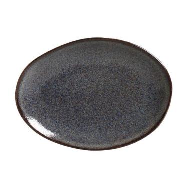 Imagem de CONJUNTO C/ 6 PRATOS DE SOBREMESA OVAL ORGÂNICO TITANIUM Ø 22,5x2,5 cm