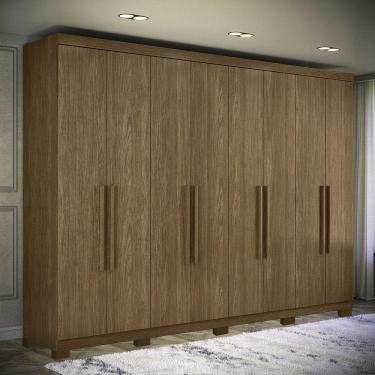 Imagem de Guarda Roupa Casal Grande Master New 8 Portas 4 Gavetas c/ Pes  Santos Andira