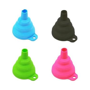 Imagem de Funil Portátil Dobrável De Silicone Para Combustível, Cerveja E Óleo -