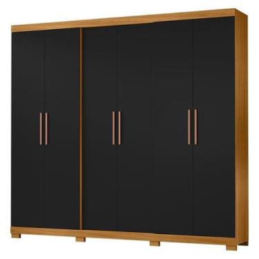 Imagem de Guarda Roupa Casal San Diego Carvalho Americano Preto - Incorplac
