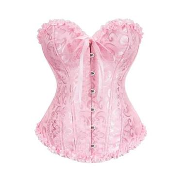 Imagem de Corset Vitoriano plus Size Sexy Com Renda, Lingerie Vintage Com Estamp