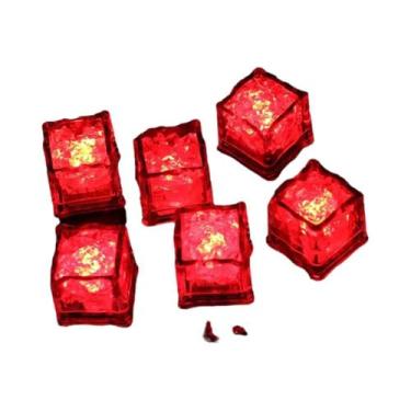 Imagem de Cubo De Gelo LED Multicolorido À Prova D'água Para Decoração De Vinho 