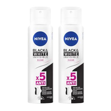 Imagem de NIVEA Kit Desodorante Aerossol Black & White Clear 150ml - 2 Unidades, Nivea, pacote de 2