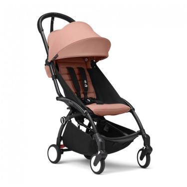 Imagem de Carrinho de Bebê Stokke YOYO3 Ginger - Estrutura Preta em Alumínio, Dobrável Compacto, Assento Reclinável, Cinto 5 Pontos
