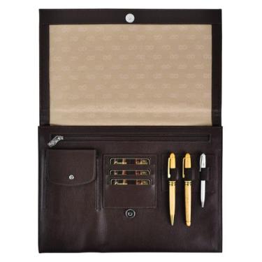 Imagem de Pasta Envelope MALDIVAS em Couro Galvani, Marrom Café