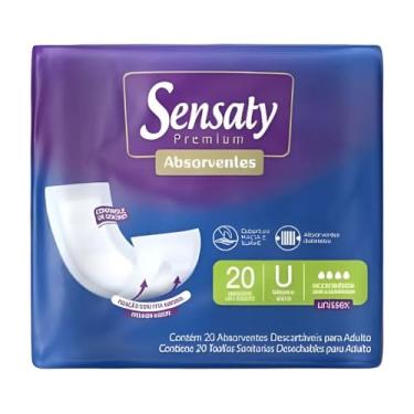 Imagem de Sensaty Premium Fralda Absorvente Geriátrica Unissex-Adultos, 20 Unidades, Tamanho Único, Proteção de Urina, Pacote com 20 Peças