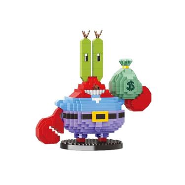 Imagem de Sirigueijo Bob Esponja 805 Peças Boneco Bloco De Montar