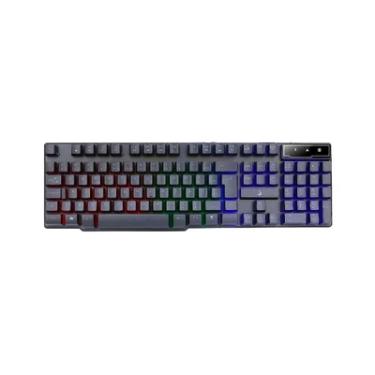 Imagem de Teclado Semi Mecânico Rise Mode G1 Led RGB Rainbow c/Fio ABNT2 Preto RM-TG-01-FB