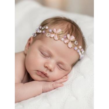 Imagem de Tiara Maitê Borboleta Rosa - Acessório Infantil Personalizável - Mimos