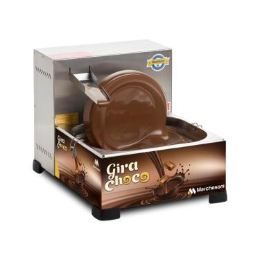 Imagem de Derretedeira de Chocolate 5kg Marchesoni Gira Choco com Roda Giratória Inox 220V - GC.1.152