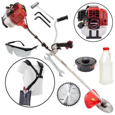 Imagem de Roçadeira Plus Kawashima KW340L Linha Plus 34cc 2 Tempos á Gasolina Ideal Para Uso em Á...