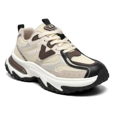 Imagem de Tênis Feminino Via Marte Casual Esportivo Original 339-002 Cor:Marrom 