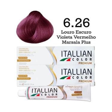 Imagem de 2 Unidades Coloração Itallian Color 6.26 Louro Esc Viol Vm Marsala Plu