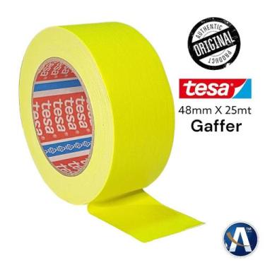 Imagem de Fita Tecido Gaffer Tape Tesa 48mm x 25m Amarela Fluorescente - Ideal p
