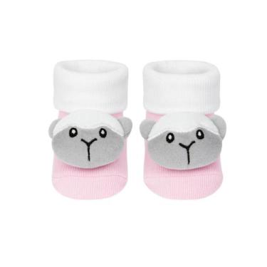 Imagem de Meia Antiderrapante para Bebê 0 a 12 Meses 3d Bichinhos - Plin Baby, O