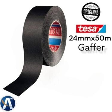 Imagem de Fita Tecido Gaffer Tape Tesa 24mm x 50m - Cor Preta - Fita Adesiva Pre