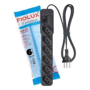 Imagem de Filtro de Linha 6 tomadas 10A - Fiolux