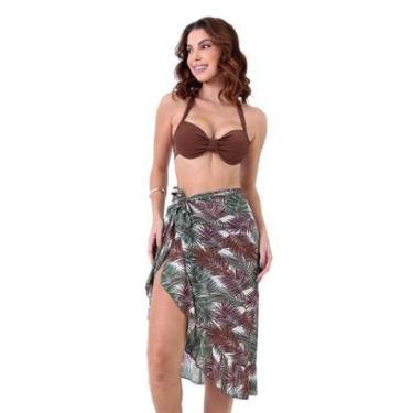 Imagem de Saída de Praia Saia Pareô Longa Estampada-Feminino