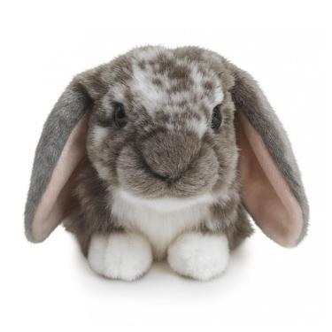 Imagem de Coelho de Pelúcia de 25 cm, Fofo, Living Nature Holandês Lop Eared, Cinza