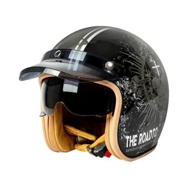 Imagem de Capacete Retro Masculino De Inverno, Estilo Americano, Três Quartos Pa