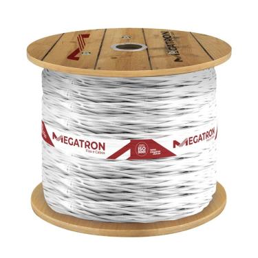 Imagem de Cordão Torcido Megatron 2x0,75mmx100m Rolo 300V Branco