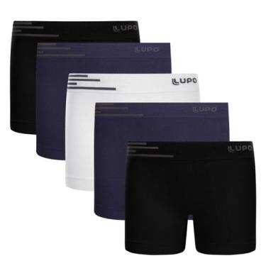 Imagem de Kit 5 cueca kids box infantil microfibra sem costura lupo, Sortido 2, 
