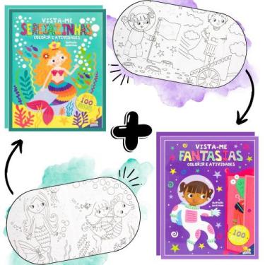 Imagem de Kit Vista-Me Criativo  Sereiazinhas + Fantasias  Livro Infantil de Mod