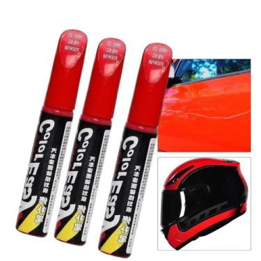 Imagem de Kit  3 Canetas Tinta Reparadora Tira Risco Automóveis Carro Moto Camin
