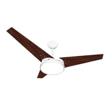 Imagem de Ventilador de Teto Itacaré Branco Tabaco com LED Branco Frio 220V Vent