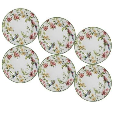 Imagem de Jogo 6 Pratos Rasos Alleanza Harmony 29cm Porcelana Branco Premium