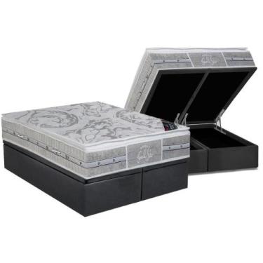 Imagem de Cama Box Baú King: Colchão Molas Pocket Ensacadas Castor Super Luxo Lá