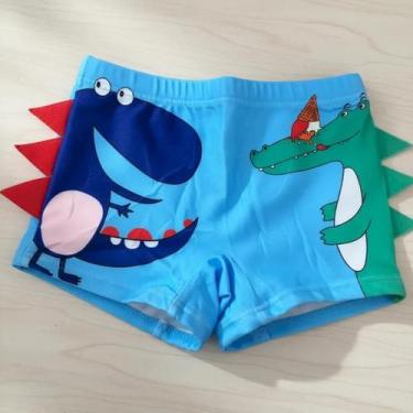 Imagem de Sunga 3D Infantil Boxer UV50+ Para Praia Piscina Natação Bebê Menino T