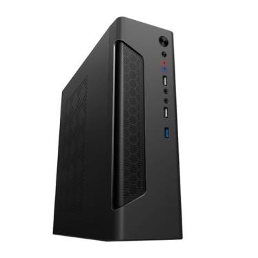 Imagem de Gabinete horizontal itx duex compact dxgaitx03 preto com fonte 450w dx