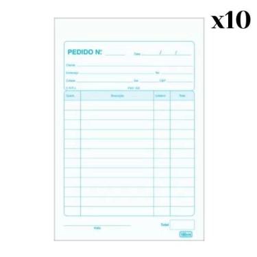 Imagem de Talão De Pedido 1-32 Pequeno 40x2 Vias 80 Folhas Tilibra Com 10 Unidad